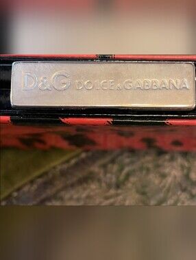 Dolce & Gabbana Red and Black  Leopard Clutch